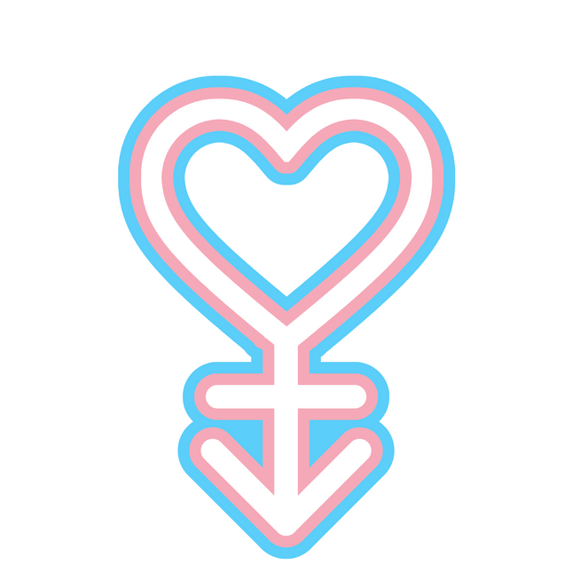 "trans heart 2" graphic symbol