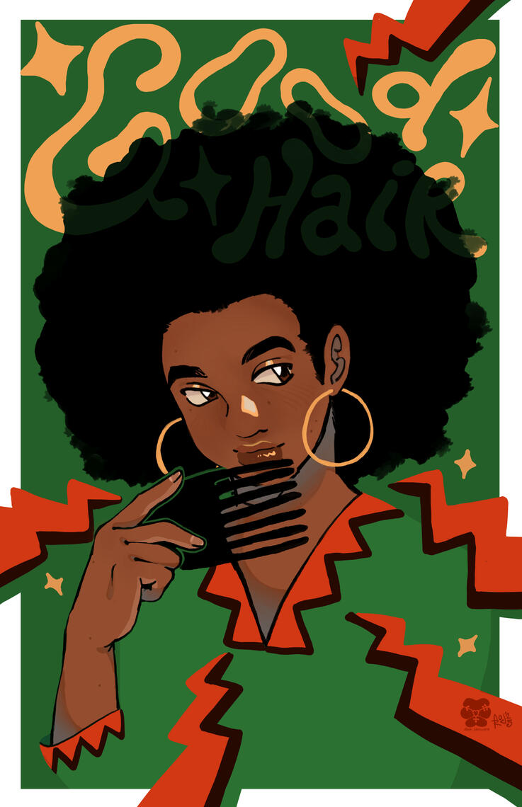 "Good Hair" Digital Illustration