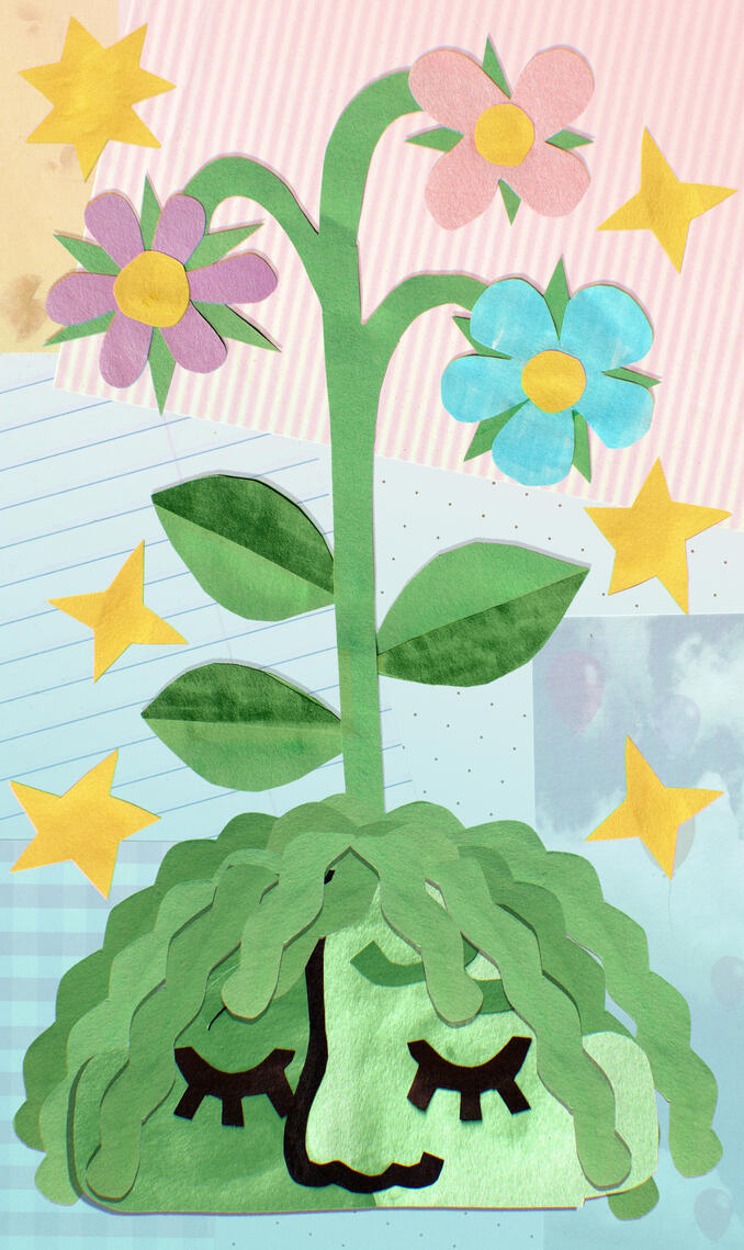 "Sprouting" Mixed Traditional + Digital Illustration