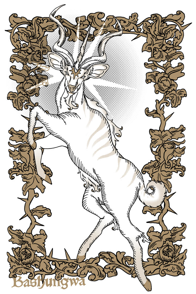 "Nyuepe Kudu (White Kudu)" Digital Illustration