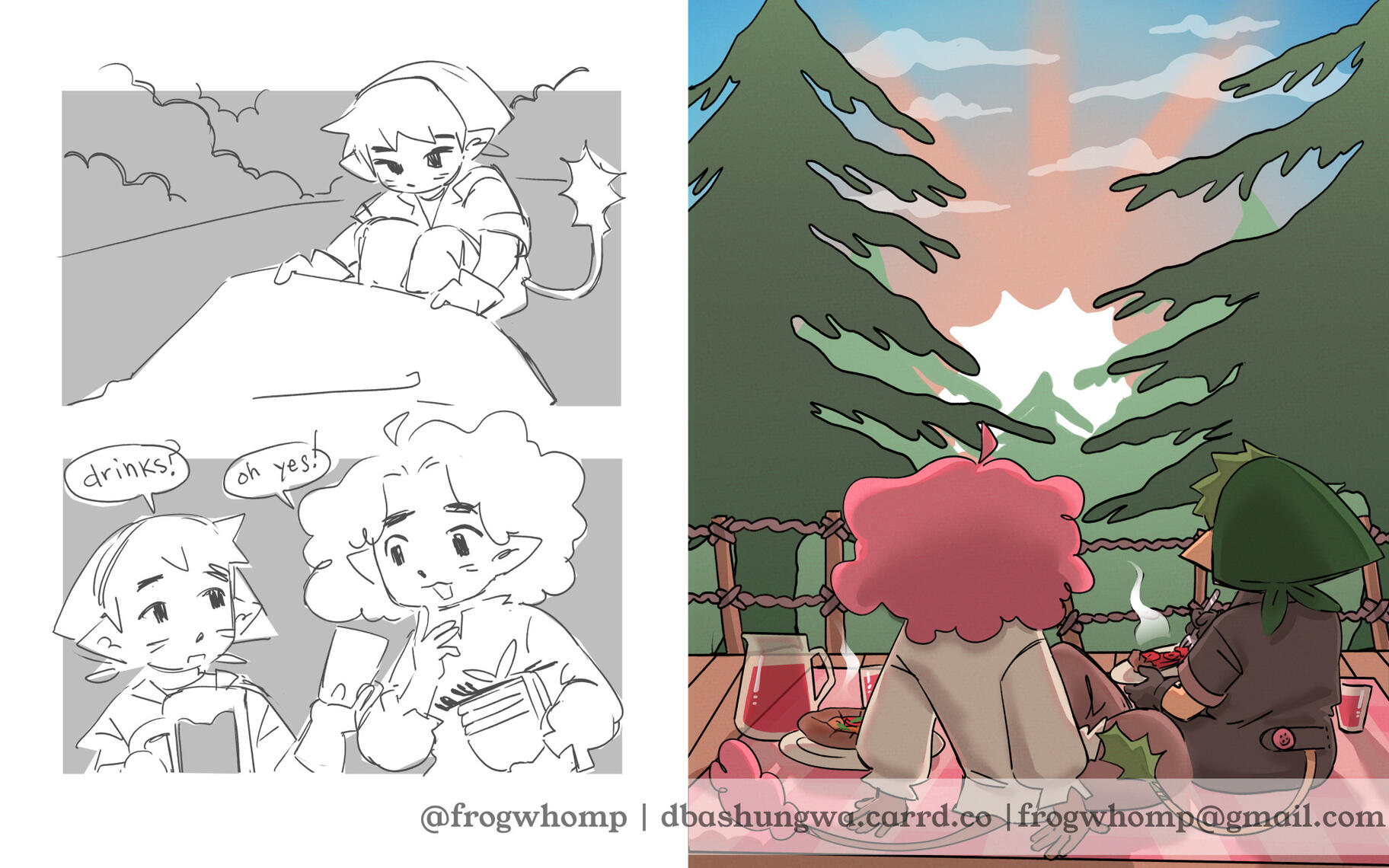 "Moss and Petal" Picture book dummy (Digital illustration)